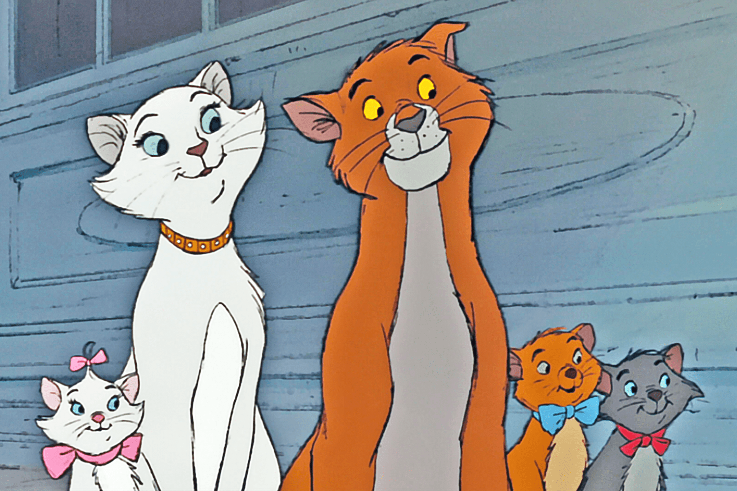 De geanimeerde Aristocat-familie uit Disney