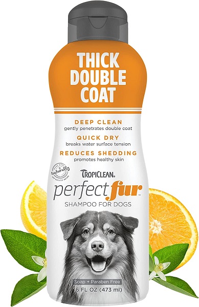 Tropi Clean Perfect Fur Dikke Double Coat Shampoo voor honden